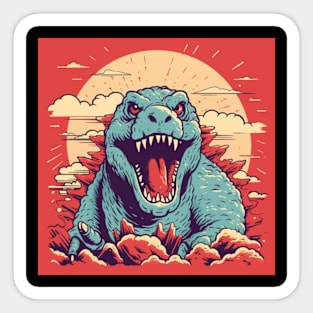 godzilla retro cute Sticker